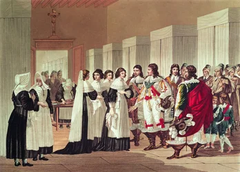 Meeting between Louis XIII and Marie-Louise Motier de la Fayette at l